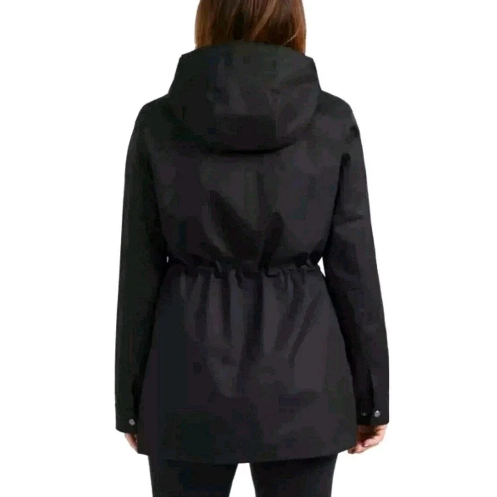 Hunter Ladies Rain Jacket Water Resistant Cotton Smock, Black,‎ XL